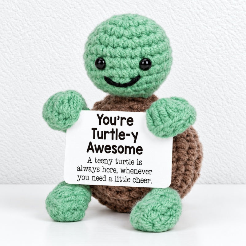 CouldNook Crocheted Character Doll - Textured Shapes And Little Message Cards