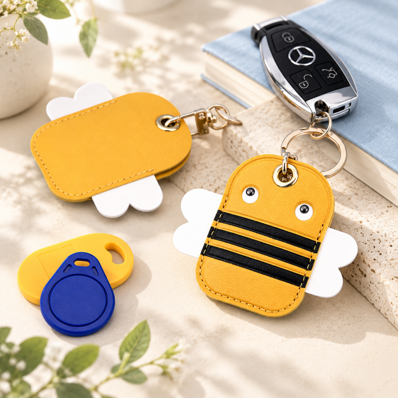 Key Fob Holder - Stitched Character Cover and Ring