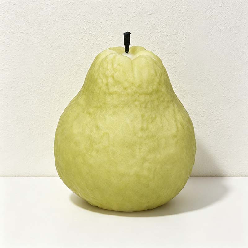 CouldNook Guava Shaped Scented Candle - Whole Fruit And Cutaway Designs