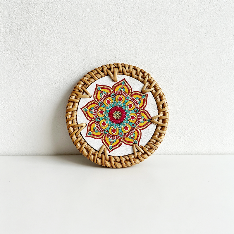 CouldNook Woven Drink Coaster - Warm Table Accent