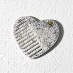 CouldNook Heart Mirror Comb - Marbled Acetate and Swivel Opening Detail