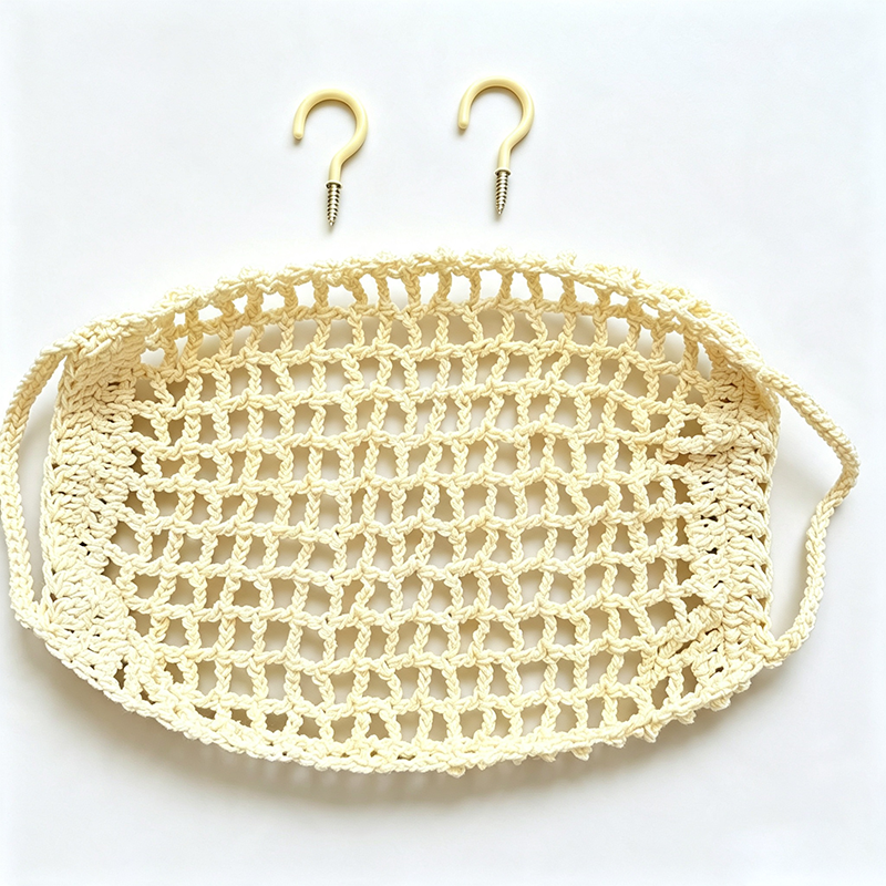 CouldNook Macrame Fruit Hammock Organizer Bag - Gentle Storage Detail