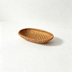 CloudNook Woven PVC Tray‑Oval Snack Storage Basket