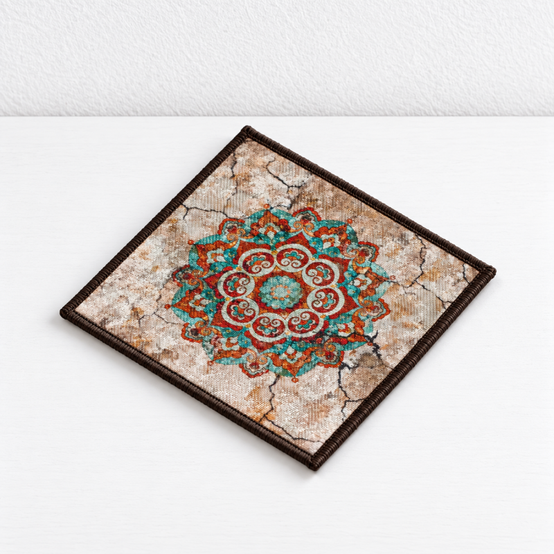 CouldNook Square Art Print Coaster - Detailed Museum Motifs