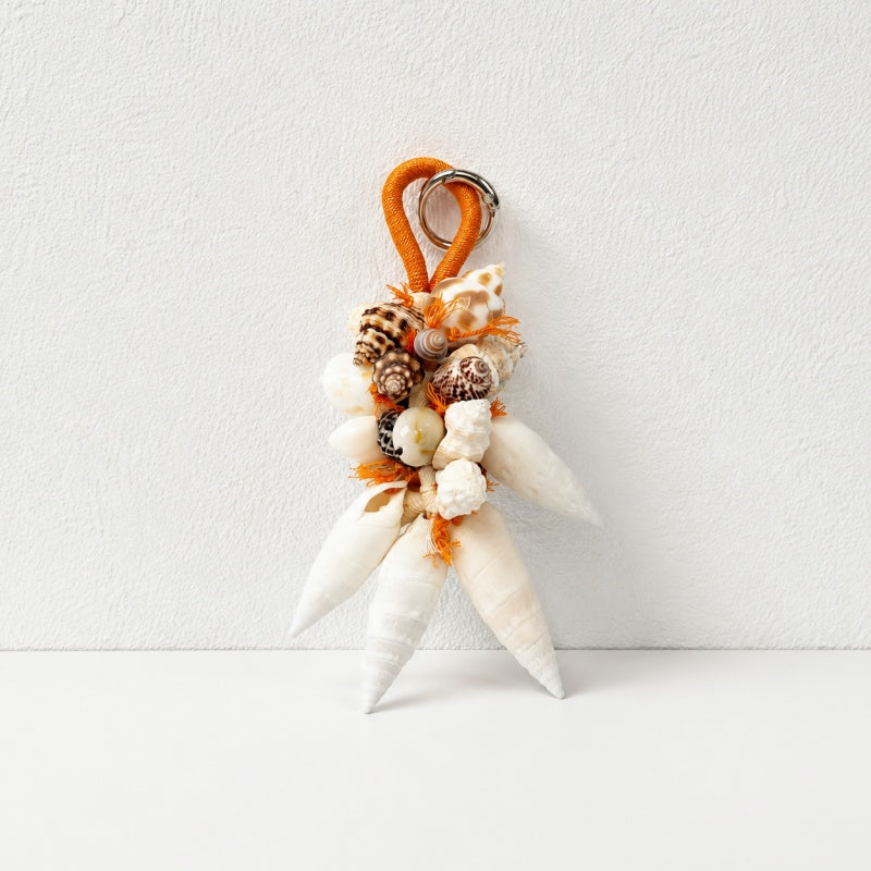 CouldNook Seashell Bag Charm - Coastal Lace Keychain
