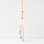 CouldNook Celestial Suncatcher Ornament - Sun Moon and Star Designs