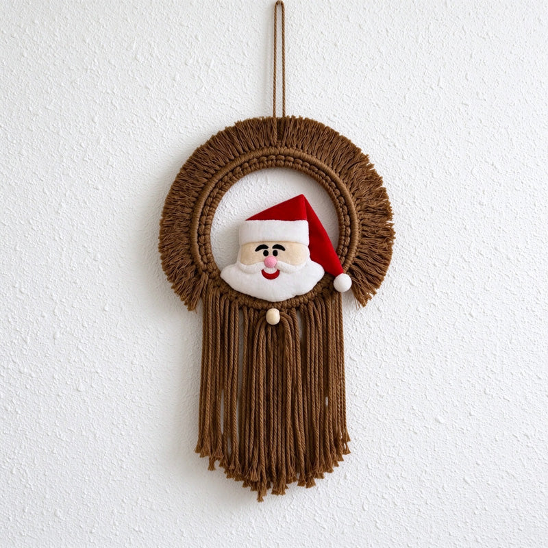 CouldNook Santa Wall Hanging - Circular Cotton Fringe