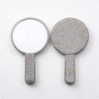 Hand Mirror in Rhinestone and Plain White Designs
