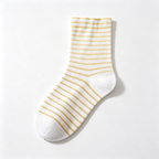 CouldNook Cozy Cotton Striped Sleep Socks - Bedtime Footwear Accent