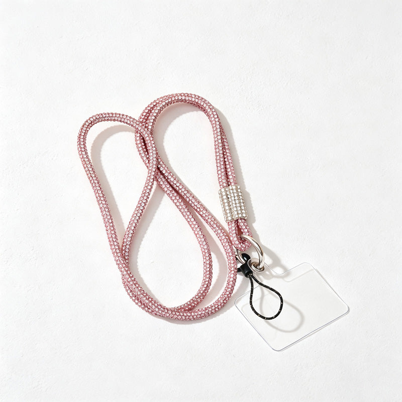 CouldNook Rhinestones Set Neck Phone Lanyard with Figure-Eight Links