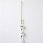 CouldNook Geometric Celestial Suncatcher - Open Frames And Purple Stone Accents