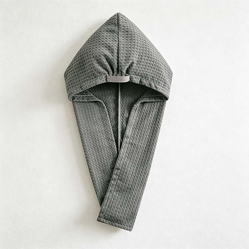 CouldNook Textured Hair Towel Wrap - Waffle Surface And Retaining Band