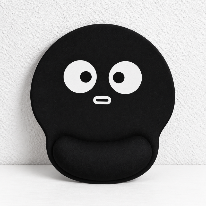 CouldNook Round Expression Mouse Pad - Raised Wrist Support