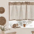 CouldNook Gingham Cafe Curtain - Three Check Color Choices
