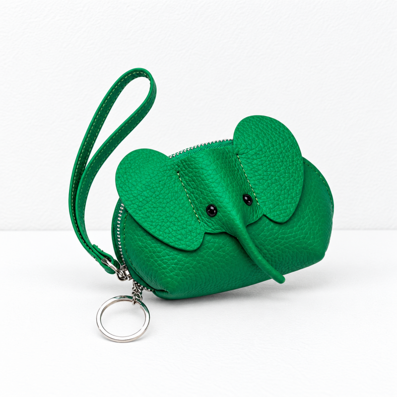 CouldNook Elephant Coin Pouch - Raised Ears And Wrist Strap