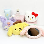 CouldNook Plush Cartoon Handheld Vanity Mirror - Animal Frame