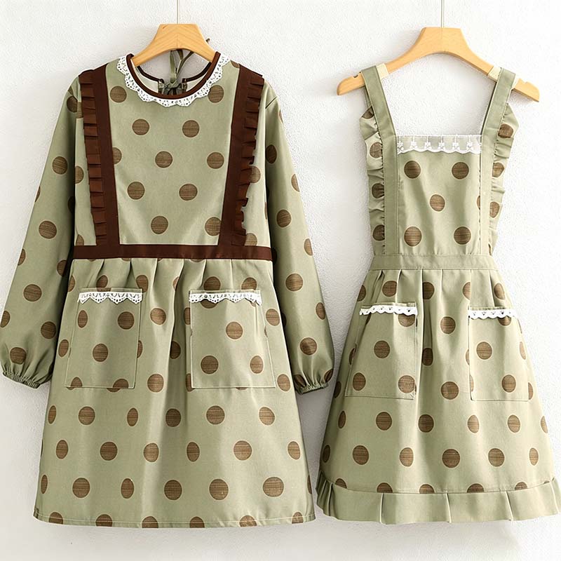 CouldNook Long-Sleeve Apron Smock - Multiple Layered Styles Collection