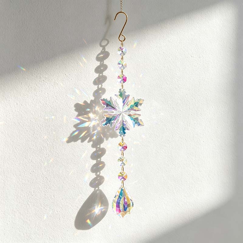 CouldNook Snowflake Suncatcher - Beaded Strand And Shaped Pendant Options