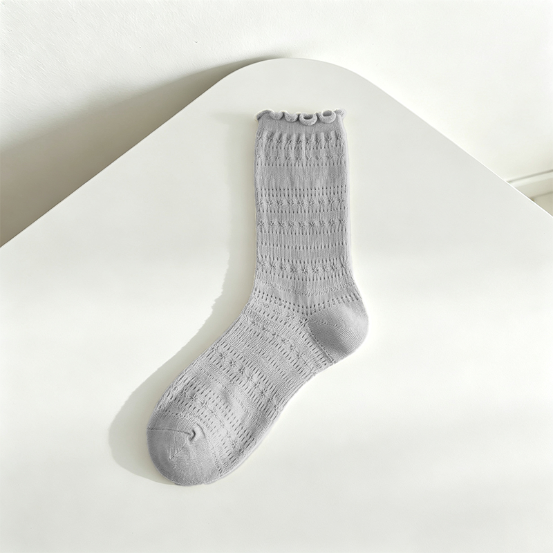 CouldNook Cozy Lace Trim Crew Socks - Everyday Footwear Accent