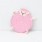 CouldNook Crochet Sheep Coaster - Rounded Body and Little Legs