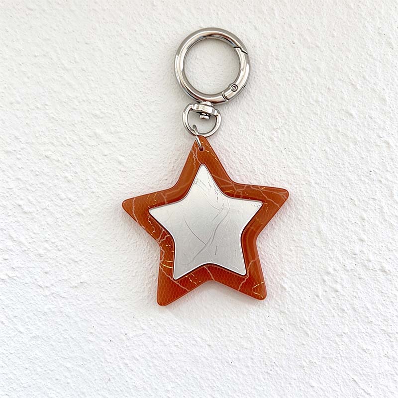 CouldNook Star Mirror Keychain - Veined Color Frame
