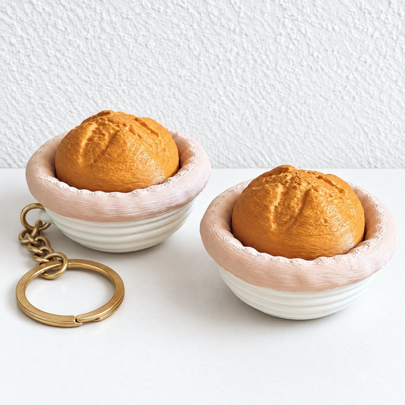 CouldNook Bakery Clicker Keychain - Bread Shapes And Pressable Tops