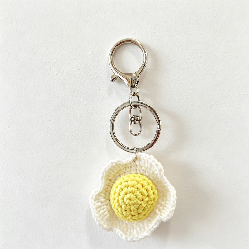 CouldNook Yarn Fried Egg Ornament - Four Attachment Options