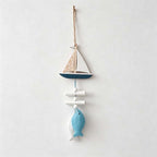 CouldNook Nautical Wood Wall Hanging - Fish Shell Sailboat Designs