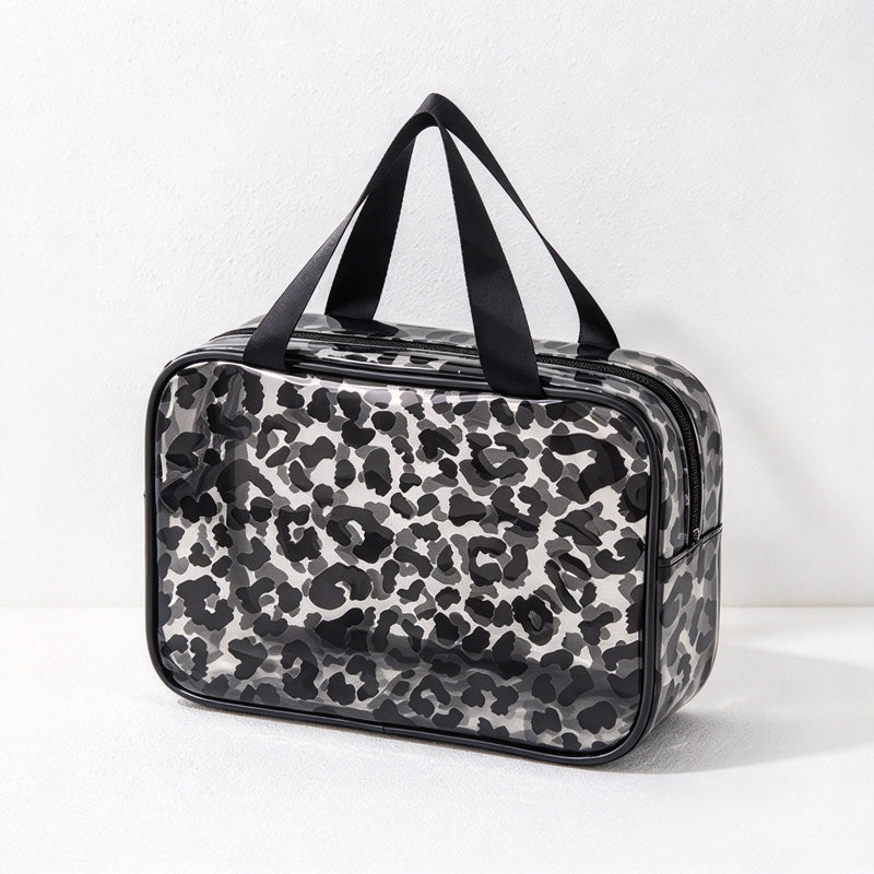 CouldNook Printed Clear Toiletry Bag - Ocean Or Leopard Patterns