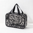 CouldNook Printed Clear Toiletry Bag - Ocean Or Leopard Patterns