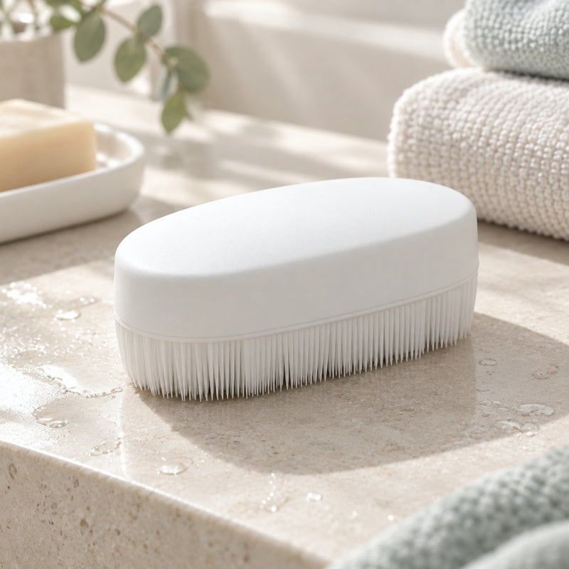 CouldNook Soft Bristle Laundry Brush - Rounded Handheld Grip