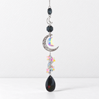CouldNook Moon and Star Suncatcher - Crescent Frame And Teardrop Pendant