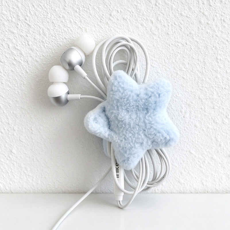 Plush Star Cable Organizer - Rounded Five-Point Wrap
