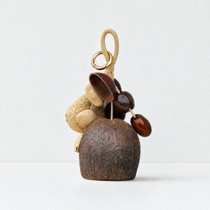 CouldNook Layered Seed Shell Bag Charm - Loop Clasp Attachment