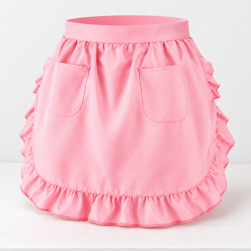 CouldNook Ruffled Waist Apron - Tie Back Designs