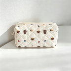 CouldNook Quilted Pattern Print Pencil Case - Vanity Storage Accent