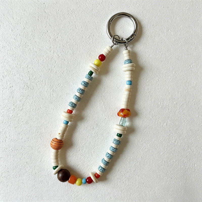 CouldNook Citrus Bead Phone Charm with Tab - Loop Cord Attachment