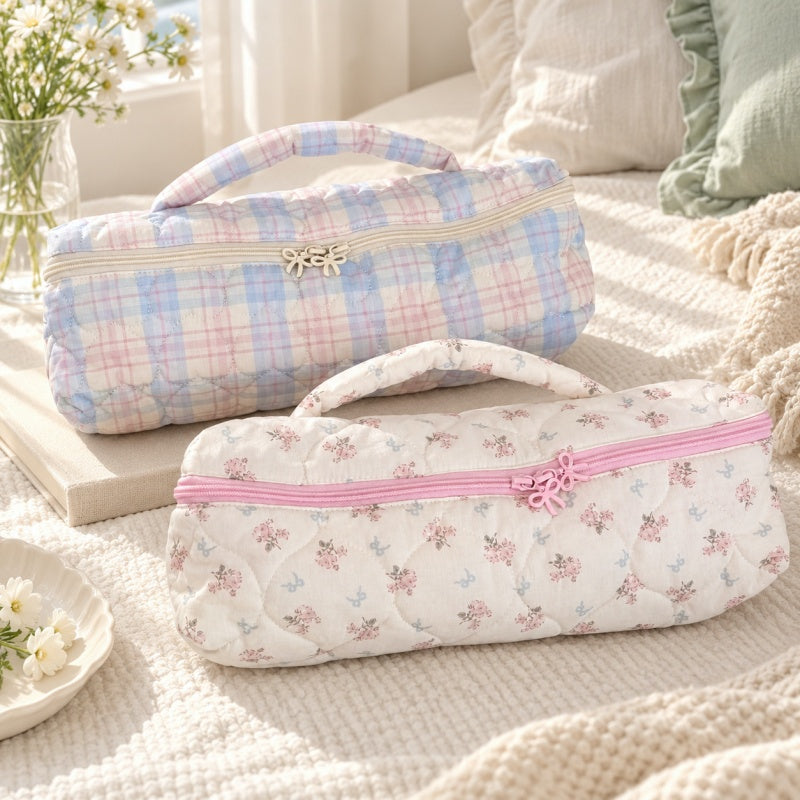 CouldNook Quilted Hair Tool Bag - Pastel Handle Design