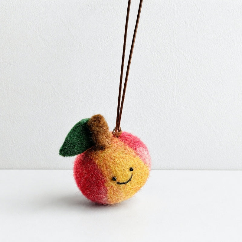 CouldNook Felt Fruit Car Charm - Wool Rearview Pendant