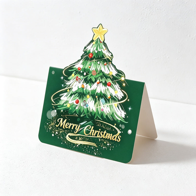 CouldNook Christmas Tree Greeting Card - Layered Pop-Up Design