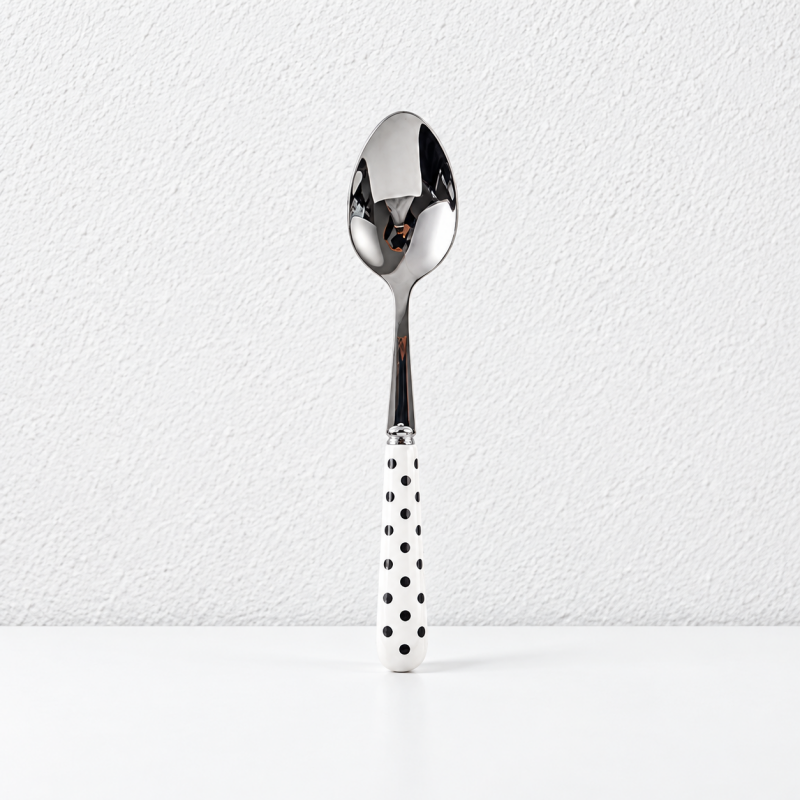 CouldNook Ceramic Handle Flatware - Geometric Pattern Dining Collection