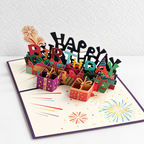 CouldNook Birthday Pop-Up Greeting Card - Layered Celebrations and Optional Musical Designs