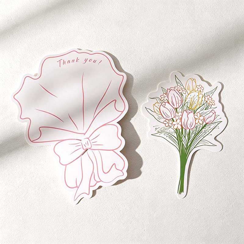 CouldNook Bouquet Greeting Card - Floral Insert And Illustrated Ribbon Wrap
