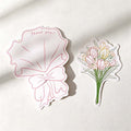 CouldNook Bouquet Greeting Card - Floral Insert And Illustrated Ribbon Wrap