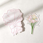 CouldNook Bouquet Greeting Card - Floral Insert And Illustrated Ribbon Wrap