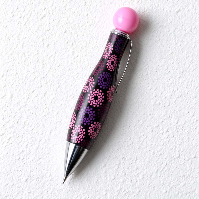 CouldNook Bowling Pin Ballpoint Pen - Patterned Barrel And Round Top