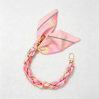 CloudNook Silk Scarf Phone Wrist Strap‑Braided Anti‑Lost Lanyard