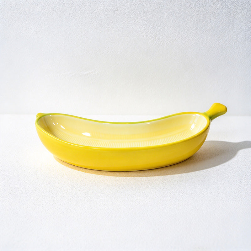 CouldNook Banana Dish - Curved Yellow Snack Plate