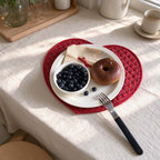 CouldNook Heart Quilted Table Mat - Polka Dots