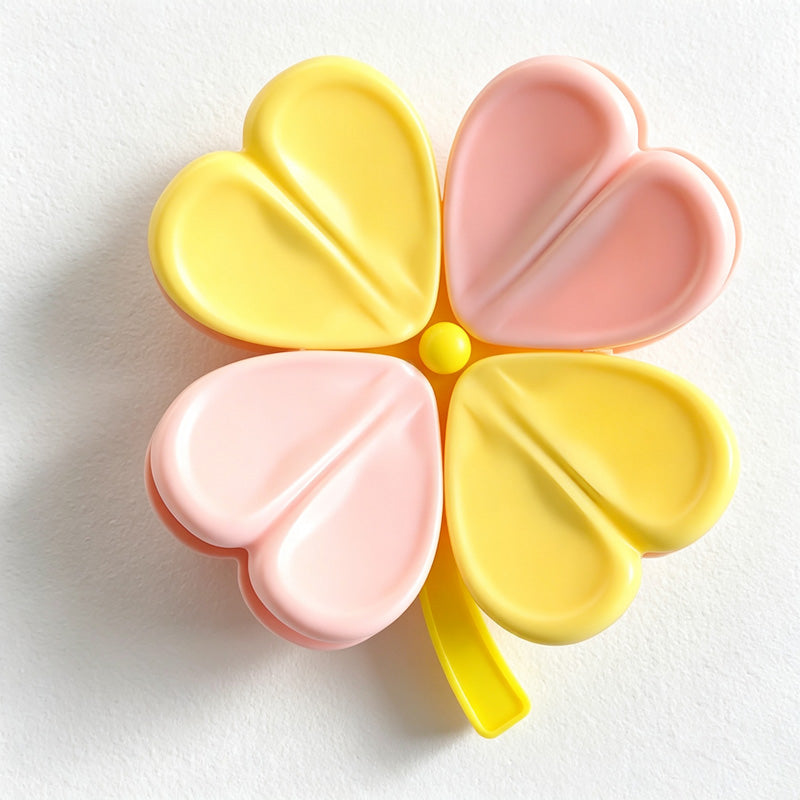 CouldNook Clover Bag Clip Set - Heart-Shaped Leaves and Magnetic Storage